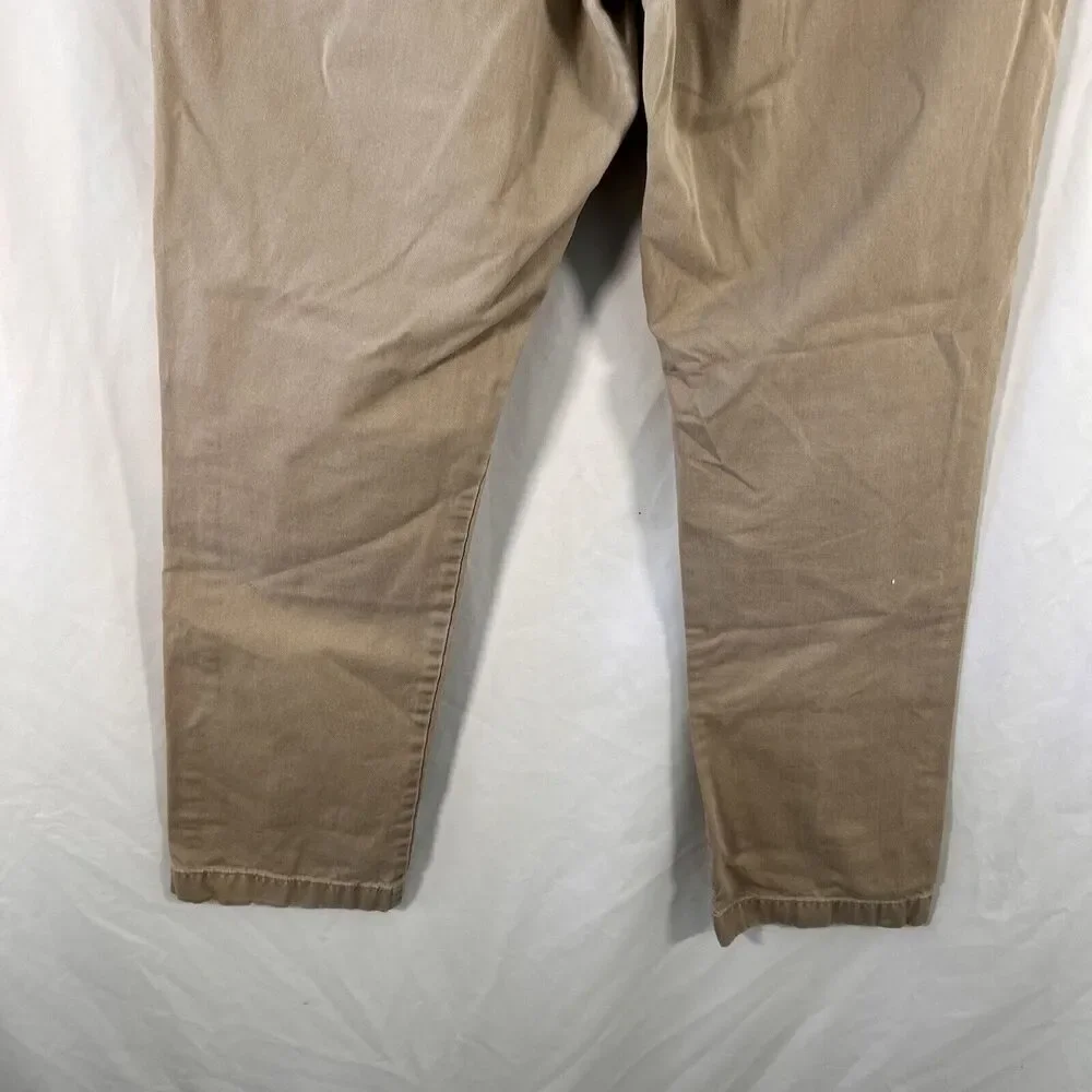 J. Crew Jeans Men's 32x32 Solid Khaki Beige Denim Pockets100% Cotton